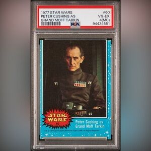 1977 Star Wars #26 MISSCUT CARD Luke Sees His Family Killed PSA 5 FRESHLY GRADED